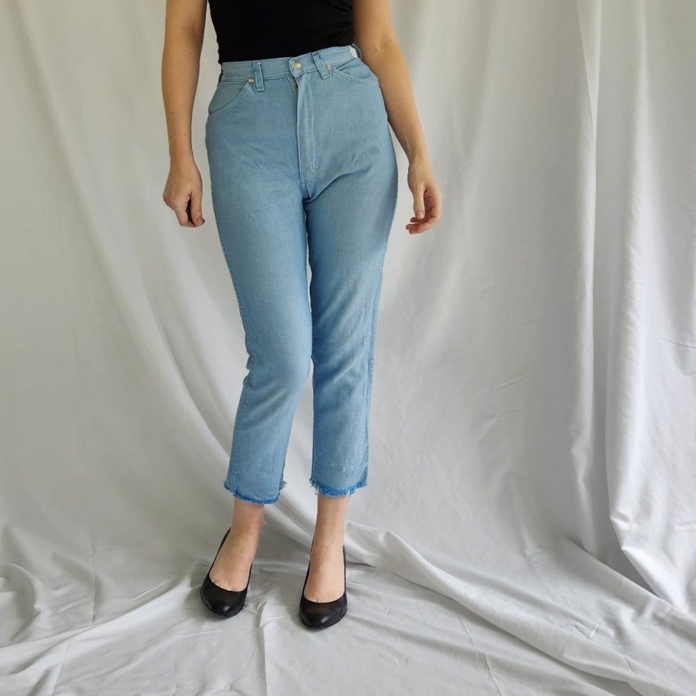 80s High Rise Cropped‎ Blue Jeans